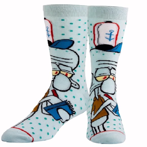 Squidward Athletic Crew Socks - NEW Fast Ship - Picture 1 of 2